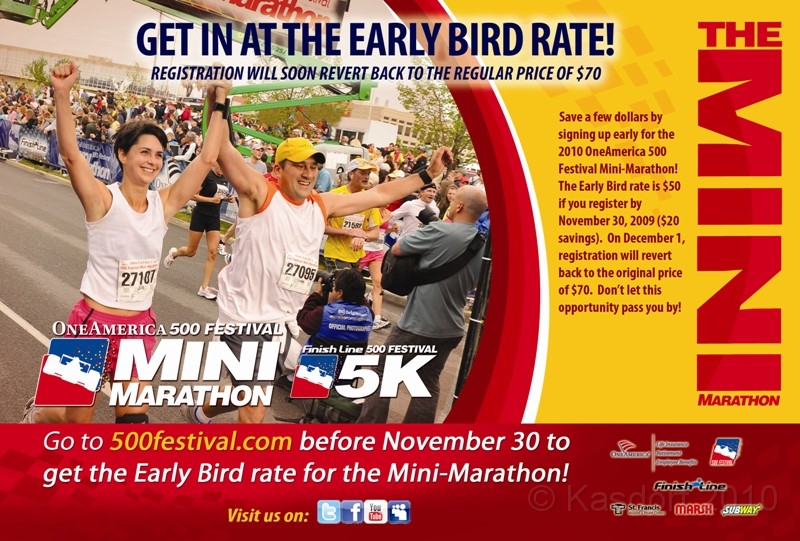 Indy Mini-Marathon 2010 001.jpg - Sign up for the 2010 Indianapolis "Mini-Marathon". A 13.1 mile half marathon which features a lap around the famed Indianapolis Motor Speedway... and 36,000 runners!